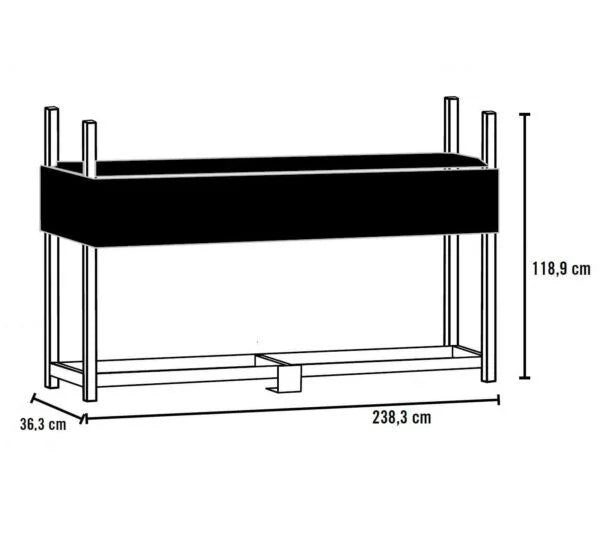 Abri bûches métal 240cm - SHELTER LOGIC