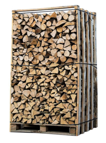 Box 3 stères 30cm bois de chauffage sec - palette de bois coupé fendu de 2,1m3 chêne / hêtre : chataigniers