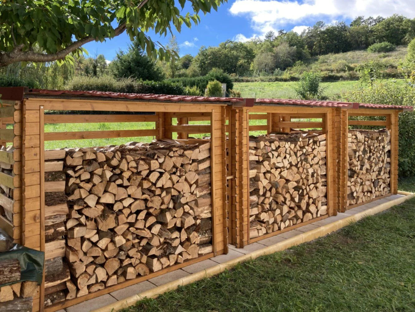 Jardipolys Abri bûches avec plancher Côme