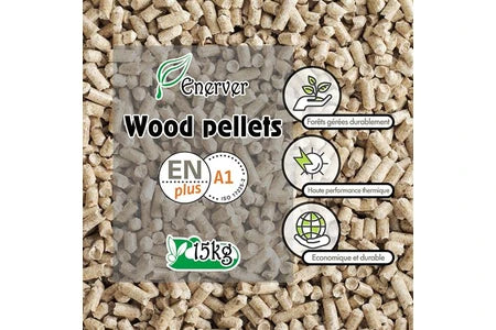 ENERVER Wood Pellets - Granulés De Bois Sac 15 Kg - X20 Sacs - 300kg