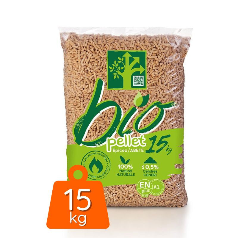 Granulés de bois 100% résineux- bio pellet enplus a1 - sac 15kg palette 990 kg