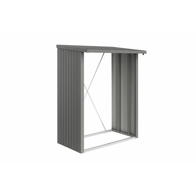 Abri bûches Biohort WoodStock 150 Gris quartz métallique