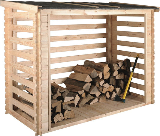 Jardipolys Abri bûches avec plancher Côme