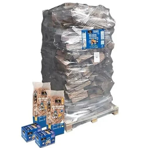 2 Pack bois de chauffage pour poêle à bois 2000dm³ bûches 40cm - WOODSTOCK