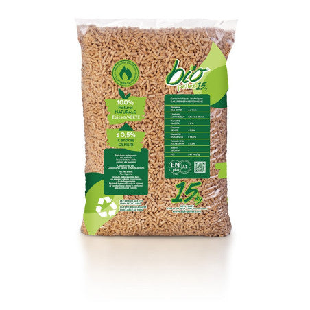 Granulés de bois 100% résineux- bio pellet enplus a1 - sac 15kg palette 990 kg
